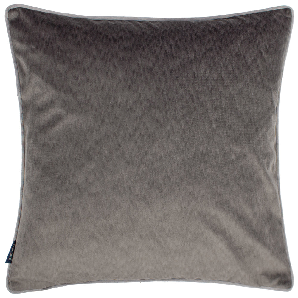 Torto Opulent Velvet Cushion Charcoal/Silver