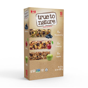 True to Nature Bars, 18 x 35g