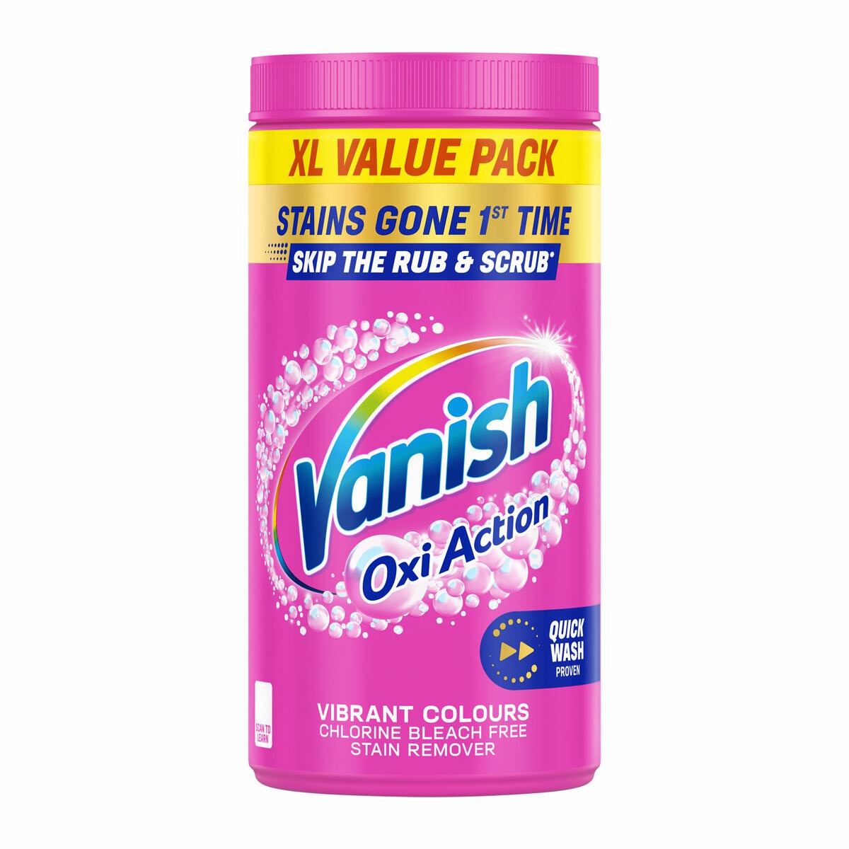 Vanish Gold Oxi Action Powder Fabric Stain Remover, 1.9kg