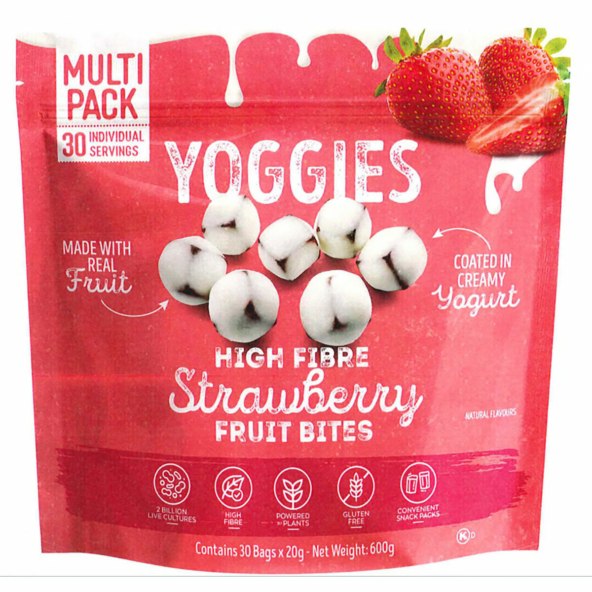 Yoggies Strawberry Fruit Bites, 600g