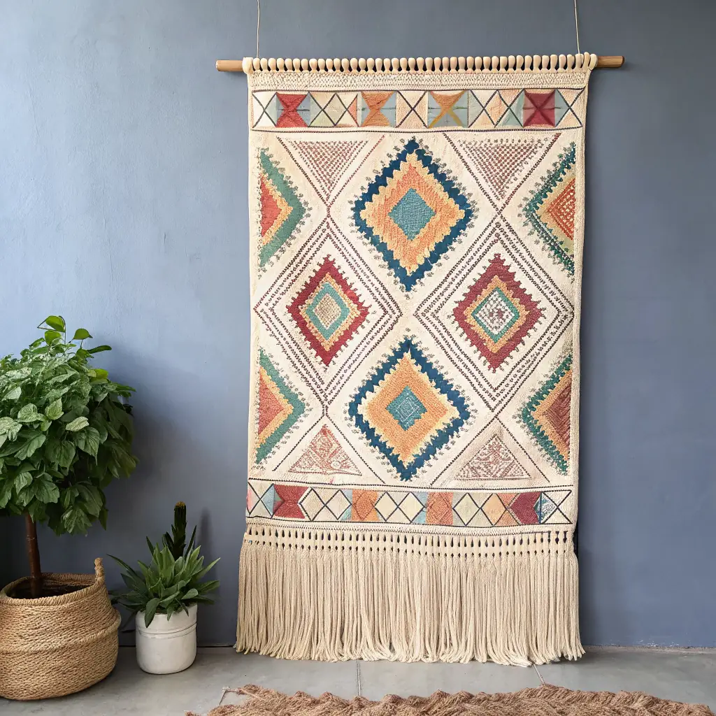 Textured Tapestry Wall Hanging